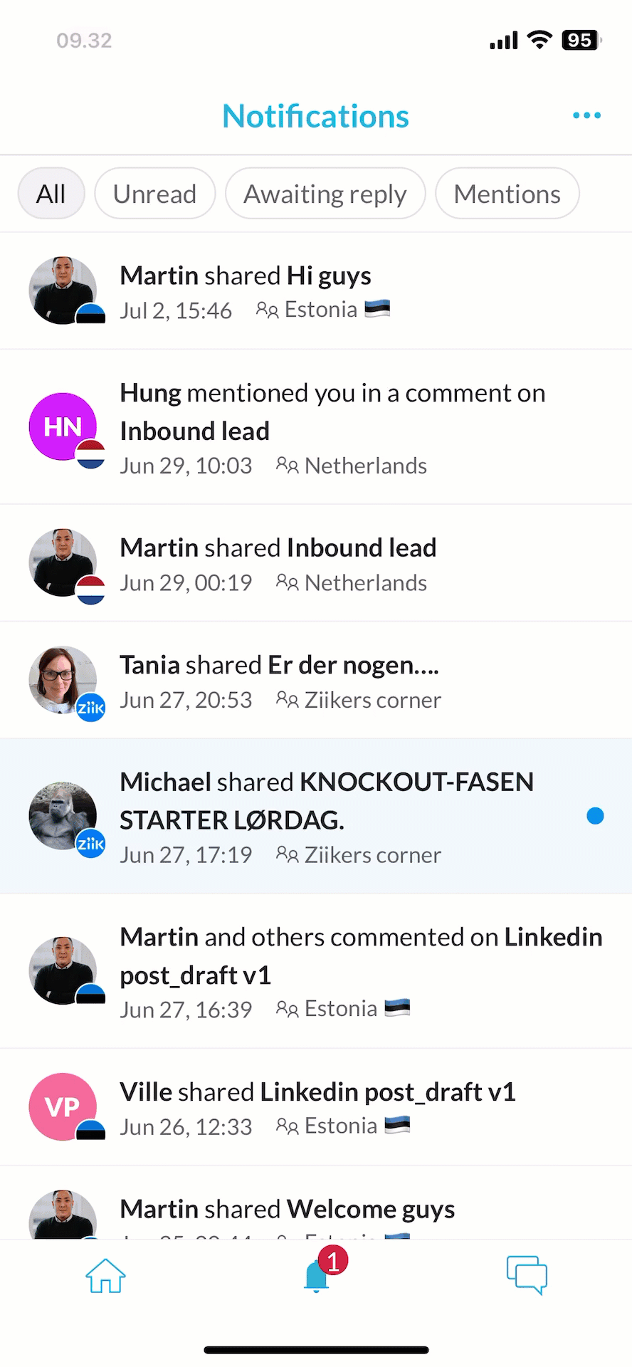 How to use the Notification Center